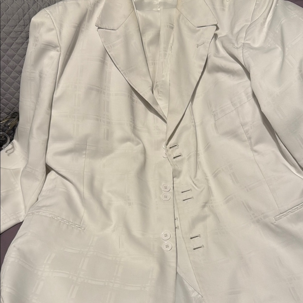 Elegant White Blazer 3 piece